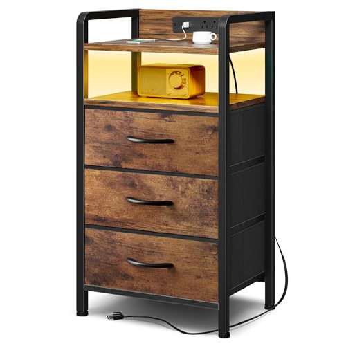 Lazzanto LED Nightstand with Charging