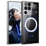 Cresee Magnetic for Red Magic 11 Pro Case, Compatible with Magsafe, Crystal Clear Hard Back + TPU Bumper Shockproof Phone Cover with Magnet for Nubia RedMagic 11 Pro - Transparent
