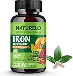 Iron Supplement Bisglycinate 25mg + Vitamin C | 90 Mini Vegan Capsules (3 Month Supply) | Gentle Iron for Women & Daily Use | Vegan Iron Capsules with Whole Food Blend | NATURELO