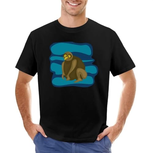 T-shirt noir homme Lil Round Guy anti-déformation pour le quotidien