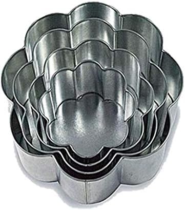 EUROTINS 4 Tier Multilayer Birthday Wedding Anniversary Cake Tins - 6",8",10",12" (3" Deep) (Petal)