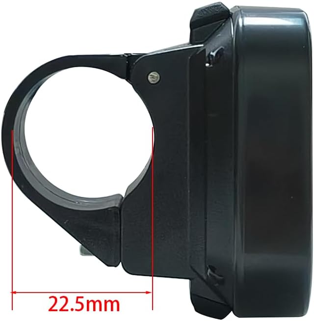 വശം view of the YL81C E-bike LCD Display showing the 22.5mm handlebar clamp വ്യാസം.