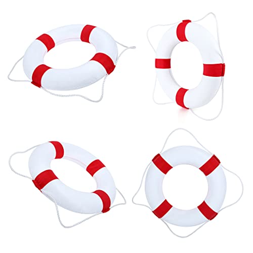 20 Inch Life Preserver Ring With Water Floating Lifesaving Rope 98.4Ft Set, Swim Foam Ring Buoy Swimming Pool Safety Throwing Ring Rope Rescue Lifeguard Wall Decoration #TOP6