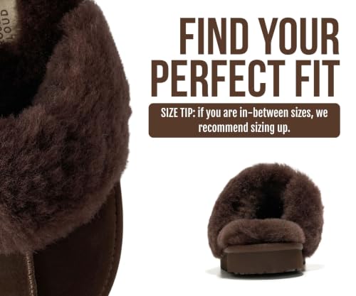 Image of Project Cloud Genuine Leather Fur-Lined Non-Slip Clog Slippers for Women | Memory Foam Insole Indoor Outdoor Mule Shoes - Comfortable House Footwear Womens Slippers - Fur-Lined Cold Weather Essentials