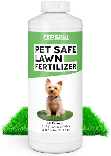 Pet Safe Lawn Fertilizer, Pet Friendly, Supports Lush Growth and Strong Roots, TPS Plant Foods, 32oz (1 Quart)