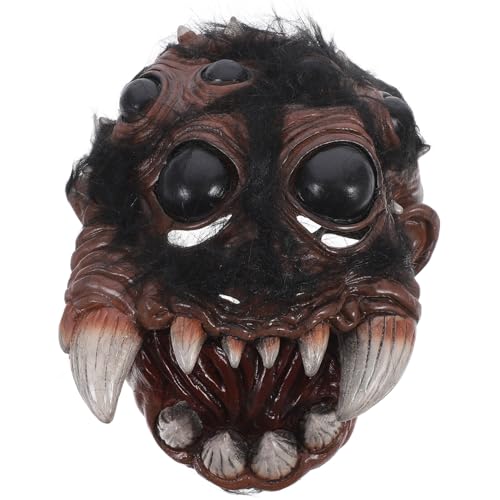 SAFIGLE Máscara de terror de Halloween máscara de terror de lustre capa facial assustador realista para disfarce de festa de cosplay de Halloween