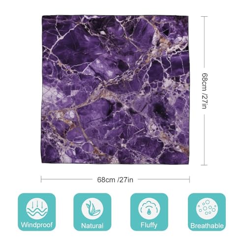 Silk Scarves, Marble Purplem Printed Silk Scarves,soft Silk Scarves,versatile Silk Scarves,thin And Easy to Carry Silk Scarves, 0ne size2