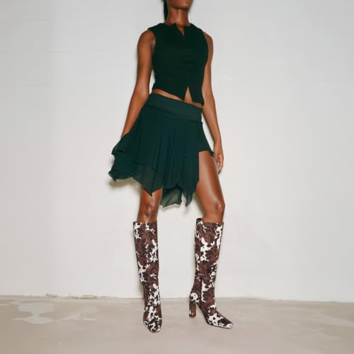 Image of Lovee Cosee Knee High Boots Women Square Toe Chunky Heel Classic Tall Boots | 3.34inch Heels with Side Zipper,Fashion Trendy City Walking Heeled Boots ,Long Dress Boots for Women,Office Work Boot