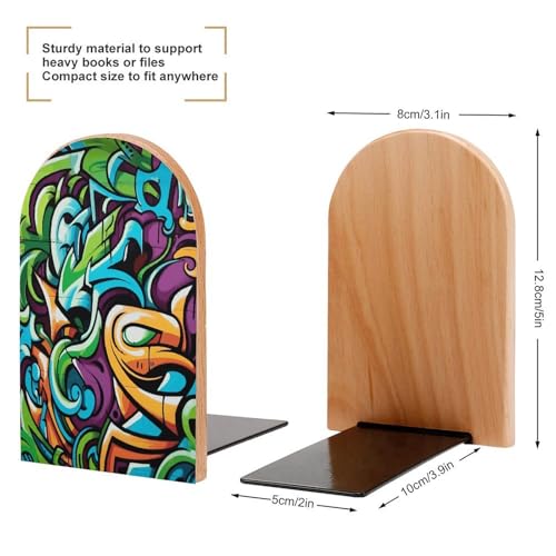 Sujetalibros de madera estilo graffiti para regalar a entusiastas del dibujo 3