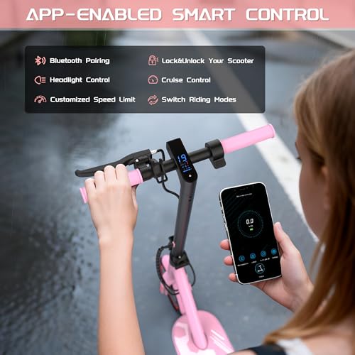 Image of MAXSHOT Electric Scooter Adults & Big Kids, Top Speed 9 /16 /19MPH, 10 /12 /16 /19Miles Range, 6.5 inch /8.5 inch Tires Folding Escooter, APP Control