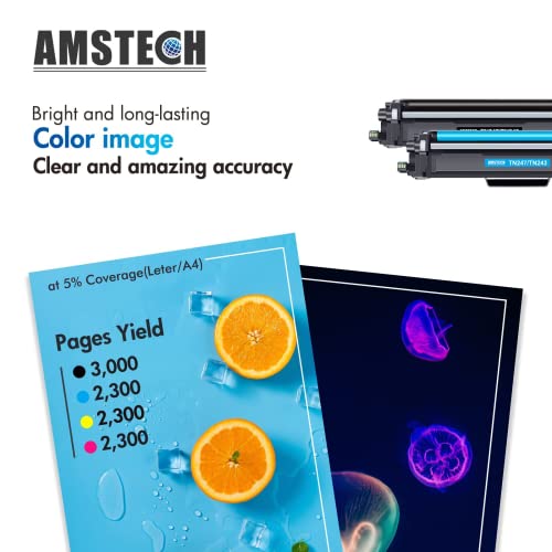 TN247 TN-243CMYK TN-247 TN243CMYK: voor toner Brother MFC L3750CDW MFC-L3750CDW DCP-L3550CDW MFC-L3770CDW HL-L3210CW HL-L3230CDW MFC-L3710CW MFC-L3730CDN TN243 - zwart cyaan geel magenta - Image 4