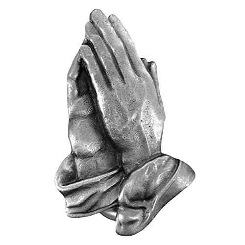 True Faith Jewelry Pewter Serenity Prayer Praying Hands Auto Visor Clip for Car, Great New Driver Gift, Fine Pewter (92% Tin), 1-7/8 x 1-1/4 Inch