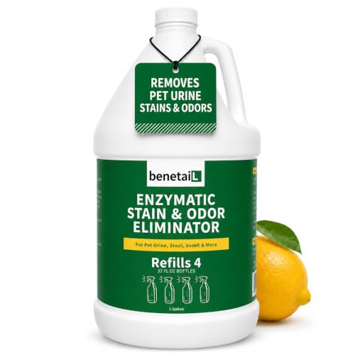 Image of | Pet Enzymatic Stain & Odor Eliminator for Strong Odors Around the Home - Carpet Cleaner for Dog & Cat Urine - Gallon Jug
