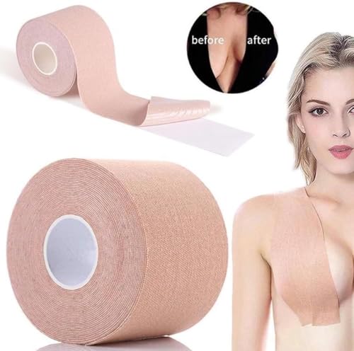 Fita Sutiã Levanta Seios Adesiva Boob Tape Up - Discreta e Confortável, Ideal para Roupas Sem Alças,