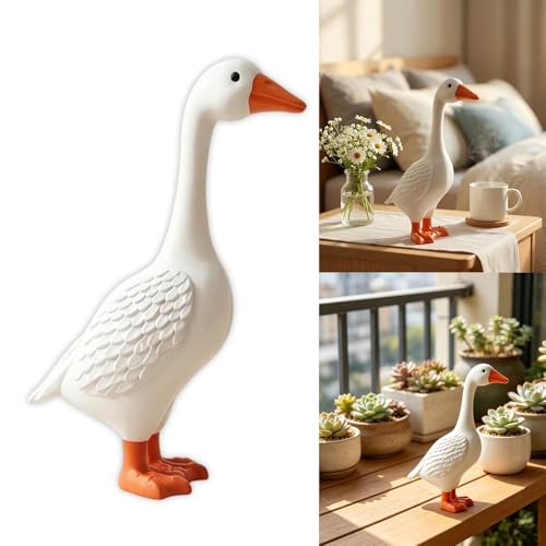 Statues d'oies en résine rétro : décorations de table élégantes