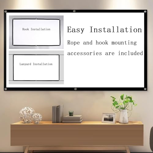 Pantalla proyector plegable 200 pulgadas 4:3 HD portátil miniatura 6