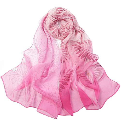 Image of Acotavie Scarfs for Women Lightweight Fashion Scarves Print Floral Pattern Scarf Shawl Wraps