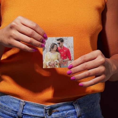Image of Zesta Customized Fridge Magnet with Photo | Personalized Photo Frame Magnet for Fridge | Custom Picture Fridge Magnets | Polaroid Style Memory Photo Magnets for Birthday, Anniversary - 3X3 Inches