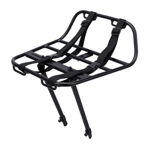Estante delantero para bicicleta ajustable en aluminio negro de 26 a 29 pulgadas