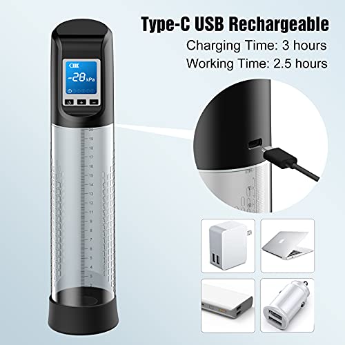 Electric Vacuum Vibrating Penis Pump With Pocket Pussy, 6 Suction & 9 Vibration Intensities, Penis Enlargement Extend Pump With Led Screen, Male Stamina Trainer For Bigger, Stronger Erections #TOP5