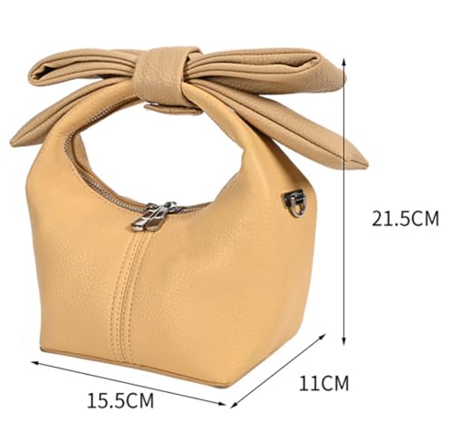 Womens Trendy Bow Handbag Purse Small Vegan Leather Crossbody Shoulder Bag with Chain Crescent Tote Satchel Gifts2