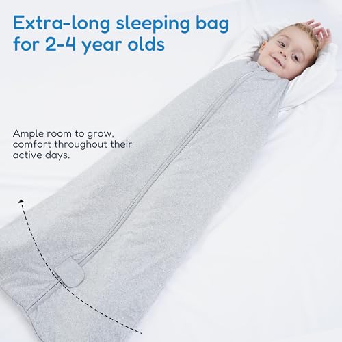 totaha toddler sleep sack 10 tog for 2t-3t-4t soft wearable blanket baby sleep bag with 2-way safe zippersfluffy extra large sleeping sacks grey