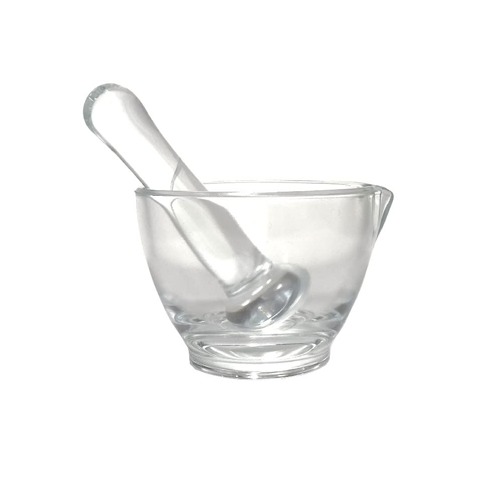KENZIUM Mortero con Mano 100 ml Vidrio Laboratorio