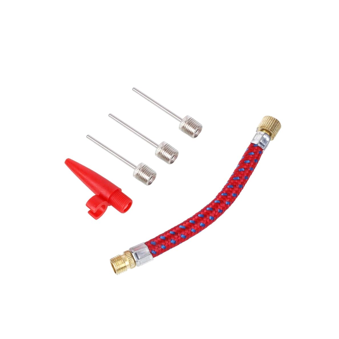 BEAHING 5 in 1 Needle Valve Hose Tire Pumps Extension Hose Air Needles Balloon Air Pumps Ball Inflator Needle Valve Hose Set for Inflating