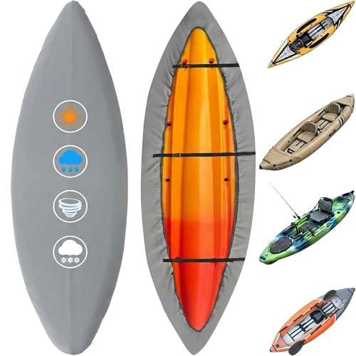 Kayak Cover for Aquaglide Deschutes 110 2018-2026, 420D Heavy Duty Waterproof Kayak Protection, Dustproof & Windproof, All-Weather Indoor & Outdoor Protection