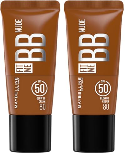 Image of Maybelline New York Fit Me BB Nude Glow BB Cream, 80 (Pack of 2)