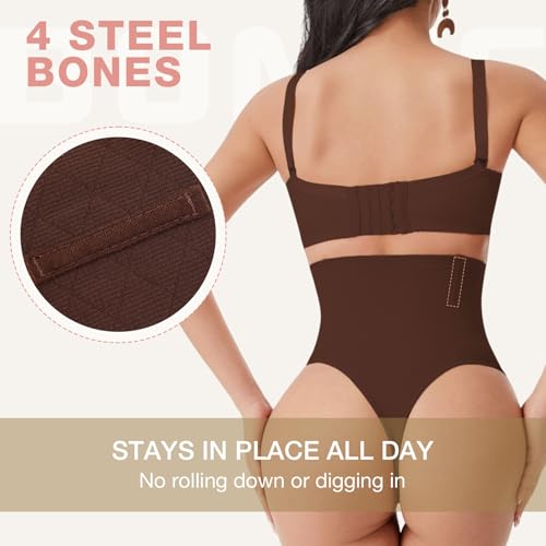 Image of Thong Shapewear for Women Tummy Control Underwear Butt Lifter Panties Seamless Body Shaper