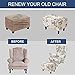 HAOYONG Stretch Wing Chair Cover Set Ottoman Slipcover 2 Pieces Wingback Chair Slipcover and and 1 Piece Rectangle Storage Stool Cover Removable Armchair Sofa Covers for Living Room Bedroom