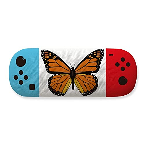 Étui de rangement pour lunettes papillon orange protège montures fragiles boîtier