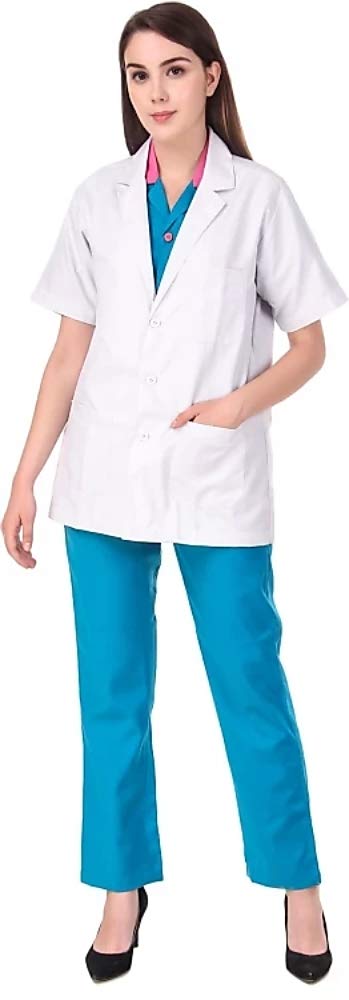 Erythrina Doctor's Apron, Lab Coat (38) Off White
