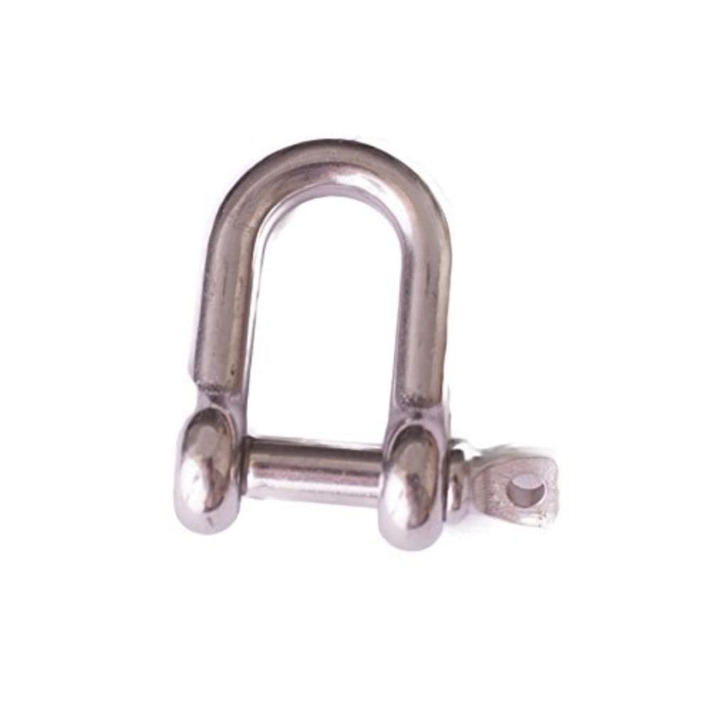 Merriway Stainless Steel Finish Bh04991 (2 Pcs) D-Shackle, 316 Marine Grade M5, - Pack Of 2 Pieces