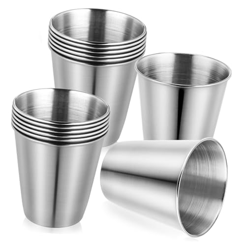 Didiseaon 12Piezas Copa de Licores Portátil Inoxidable Resistentes Bebidas Perfectos Fiestas y Celebraciones