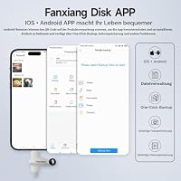 fanxiang 64GB USB Stick 80MB/s Hochgeschwindigkeit USB 3.2 Gen1 Type-C + Lightning Kompatibel mit Windows, Mac, iOS – Ansicht 6
