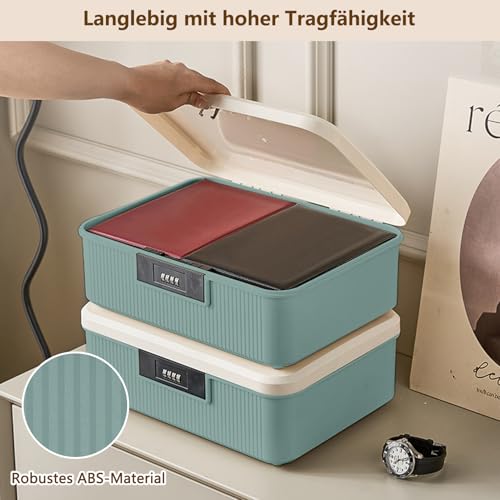 Boîte à médicaments verrouillable coffret à code ABS 2 couches bleu