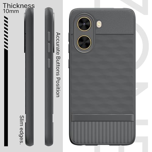 Image of Shockproof Case for Poco C71 4G / Redmi A5 4G | Full Camera Protection | TPU Flexible Back Cover for Poco C71 4G / Redmi A5 4G (Graphite Grey)