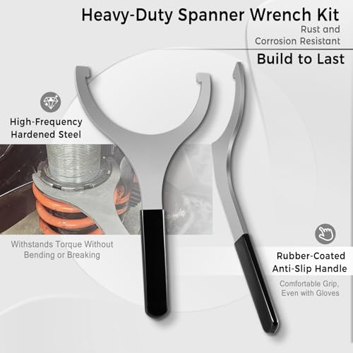 Image of 3.0 inch Spring Preload Spanner Wrench fit for Can-Am X3, Polaris RZR, and Yamaha YXZ UTVs Models with 3.0 inch Shock Body (for FOX 3-inch Shocks Body)