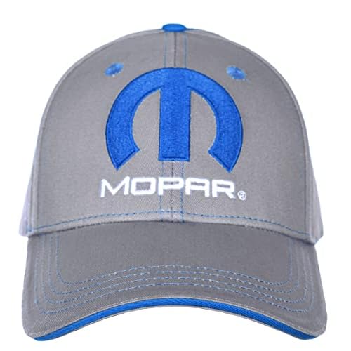 JH DESIGN GROUP Men’s Mopar Logo Cap Adjustable Gray & Blue Hat