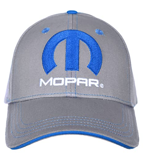 JH DESIGN GROUP Men's Mopar Logo Cap Adjustable Gray & Blue Hat