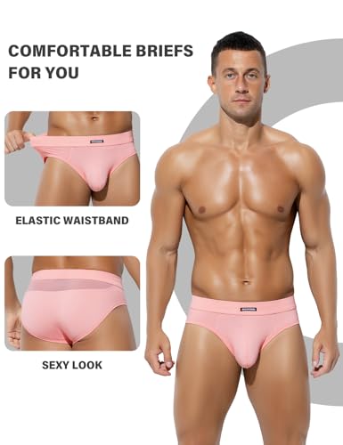 Men's Mesh Briefs See Through Underpants Breathable Novelty Underwear2