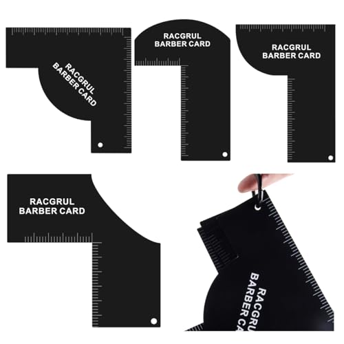 Enhancement Card for Barbers with Measurement Indicators Reusable Hairline Shaping Tool Beard Line Up Template Color Spray Edge Line Up Tool Easy to Clean Hairline Maker Guide for Barbers