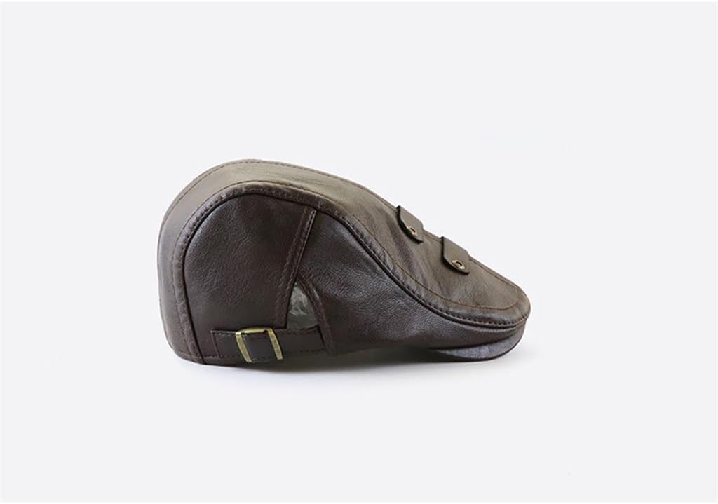 Dark Coffee Duck Tongue Cap Middle-Aged and Elderly Hat Padded Outdoor Leisure Forward Beret