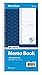 Adams Spiral Memo Book, 5.5 x 11 Inch, 2-Part, Carbonless, 2 Memos per Page, 50 Pages, White and Canary (SC1157)
