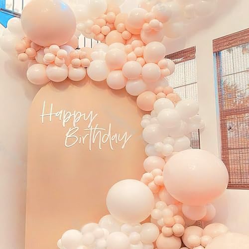 Image of PartyWoo Pastel Orange Balloons 100 pcs Different Sizes of 36 18 12 10 5 Inch Baby Pale Light Pink Peach Latex Balloon Arch Kit Garland for Wedding Baby Shower Birthday Party Decorations Orange-Q02