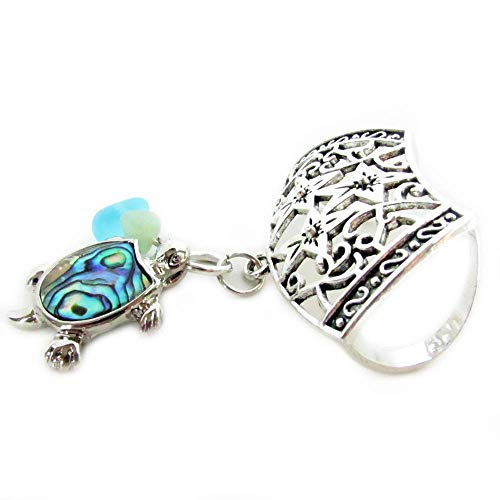 Shell Turtle Scarf Pendant - Seaglass Scarf Slide - Valentines Day Gifts for Women - Scarf Jewelry4