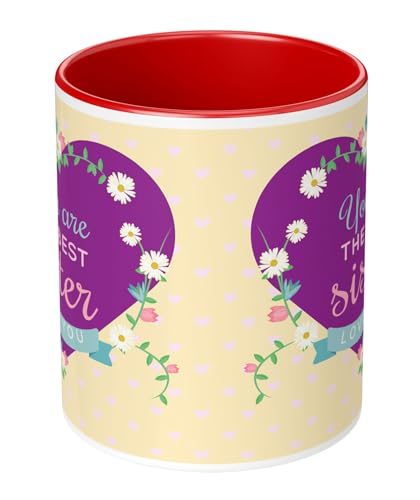 Image of Raksha Bandhan Gifts Printed Mug with Keychain Best Rakhi Combo Gift for Brother & Sister Rakshabandhan Return Gifts for Sister White 350ml Tea /Coffee Mug(Pack of 5)(RMKRCG106)