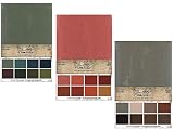 Tim Holtz idea-Ology Kraft Stock, 3 Packages, Cool, Warm and Neutral Colors, 72 Sheets, 24 Colors
